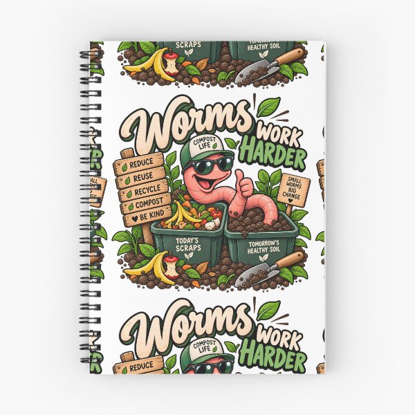 Item preview, Worms Work Harder Funny Compost Life Gardening Humor designed and sold by FindYouByZ.