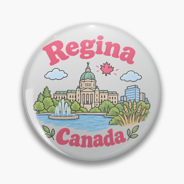 Item preview, Regina Canada Cute Pink Kawaii City designed and sold by HowToCanadian.