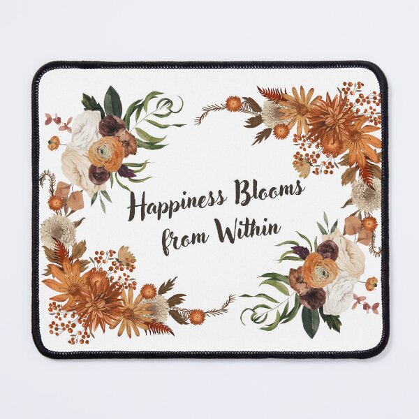 Item preview, Happiness Blooms From Within Floral Quote designed and sold by manexus.