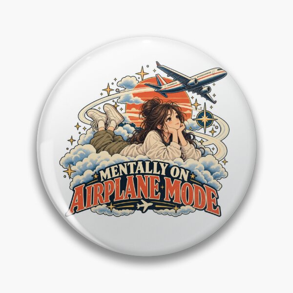 Item preview, Mentally On Airplane Mode Anime Aviation Retro designed and sold by selvashop.
