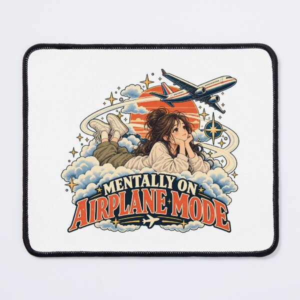 Item preview, Mentally On Airplane Mode Anime Aviation Retro designed and sold by selvashop.