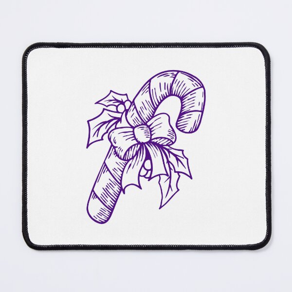 Item preview, Dark Purple Vintage Christmas Candy Cane Design designed and sold by pattern-archive.