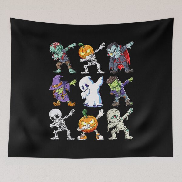 Item preview, Dabbing Halloween Boys Skeleton Zombie Scary Pumpkin Mummy  designed and sold by River Silva.