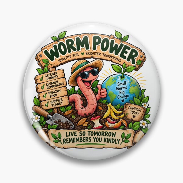 Item preview, Worm Power Small Worms Big Change Sustainable Gardening designed and sold by FindYouByZ.