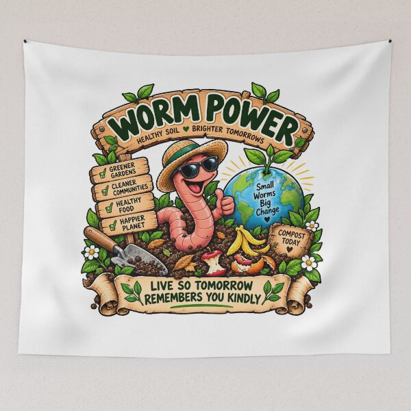 Item preview, Worm Power Small Worms Big Change Sustainable Gardening designed and sold by FindYouByZ.