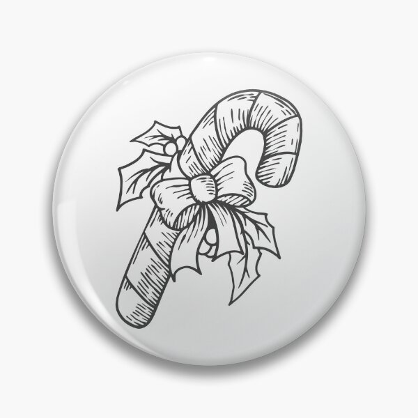 Item preview, Dark Gray Vintage Christmas Candy Cane Design designed and sold by pattern-archive.