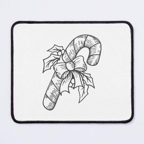 Item preview, Dark Gray Vintage Christmas Candy Cane Design designed and sold by pattern-archive.