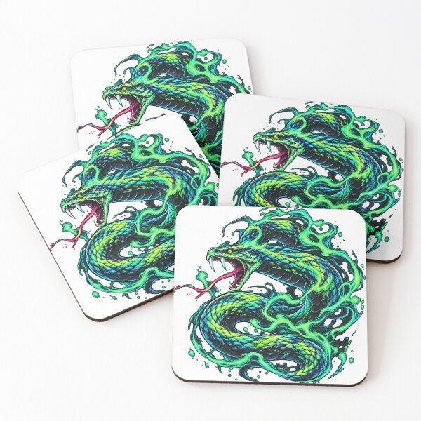 Item preview, Acid Coil: Striking Neon Serpent Tee designed and sold by A Light Worker.