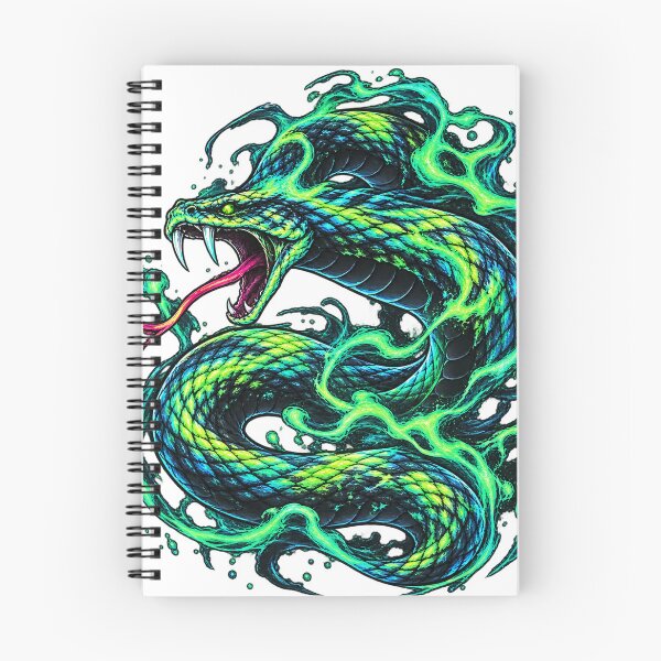 Item preview, Acid Coil: Striking Neon Serpent Tee designed and sold by A Light Worker.