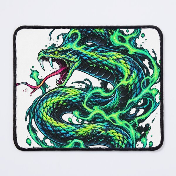 Item preview, Acid Coil: Striking Neon Serpent Tee designed and sold by A Light Worker.