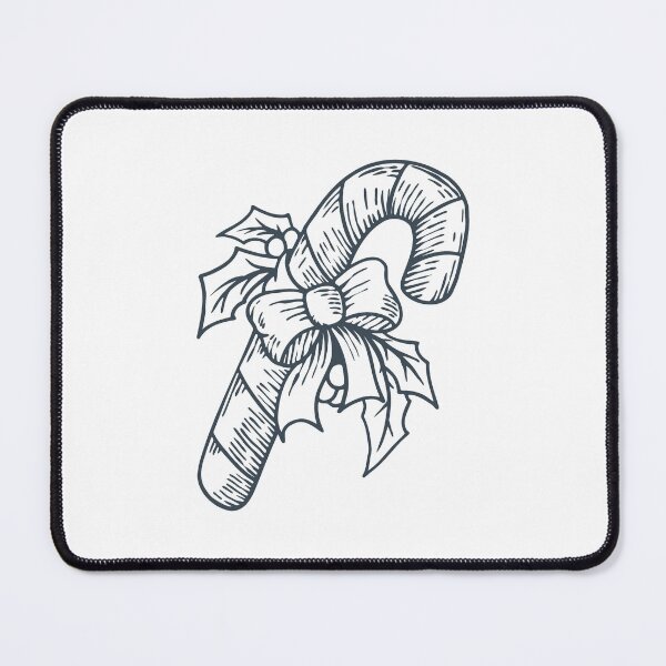 Item preview, Charcoal Vintage Christmas Candy Cane Design designed and sold by pattern-archive.