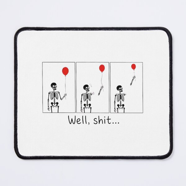 Item preview, Skeleton Loses Balloon Funny Comic Art designed and sold by OlyvieArt.