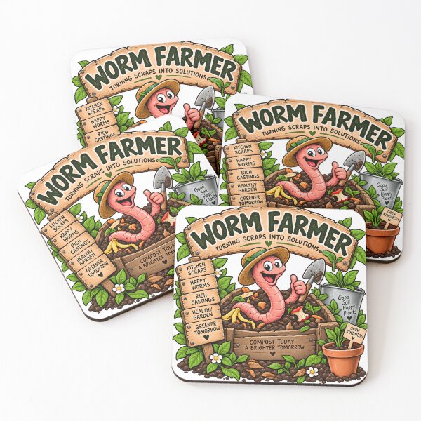 Item preview, Worm Farmer Turning Scraps Into Solutions Organic Gardening designed and sold by FindYouByZ.