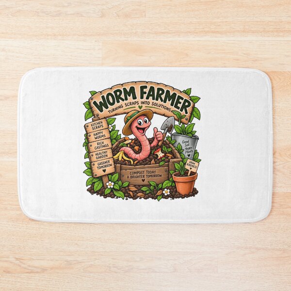 Item preview, Worm Farmer Turning Scraps Into Solutions Organic Gardening designed and sold by FindYouByZ.