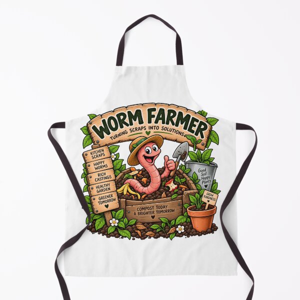 Item preview, Worm Farmer Turning Scraps Into Solutions Organic Gardening designed and sold by FindYouByZ.