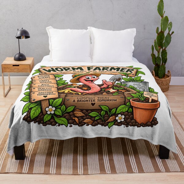 Item preview, Worm Farmer Turning Scraps Into Solutions Organic Gardening designed and sold by FindYouByZ.