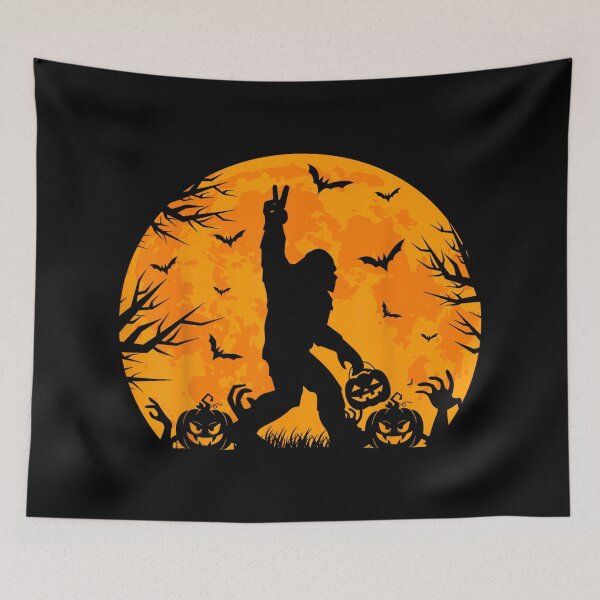 Item preview, Spooky Halloween Bigfoot Pumpkin Funny Halloween Sasquatch  designed and sold by River Silva.