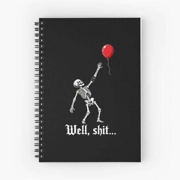 Item preview, Skeleton Reaching For Red Balloon Well Shit Design designed and sold by OlyvieArt.