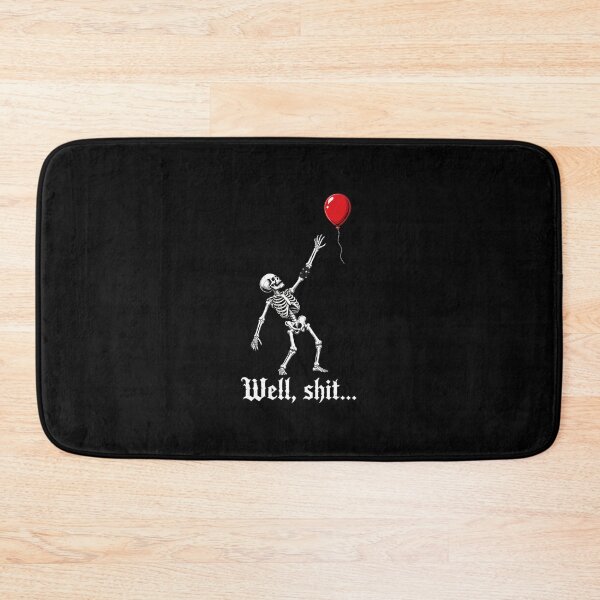 Item preview, Skeleton Reaching For Red Balloon Well Shit Design designed and sold by OlyvieArt.