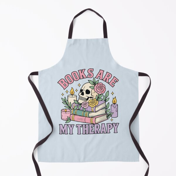 Item preview, Books are My Therapy Skull, flowers, Candles and Books  designed and sold by BrownHorse90s.