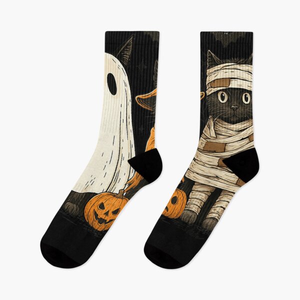 Item preview, Retro Black Cat Witch Scary Halloween Pumpkin Women Men Kids  designed and sold by River Silva.