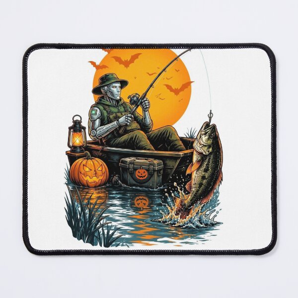 Item preview, pooky Fisherman, Bass & Full Moon Fishing Design designed and sold by CKADigital.