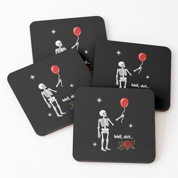 Item preview, Skeleton With Balloon "Well, Shit..." designed and sold by OlyvieArt.