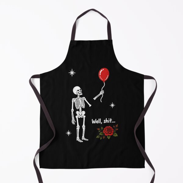 Item preview, Skeleton With Balloon "Well, Shit..." designed and sold by OlyvieArt.