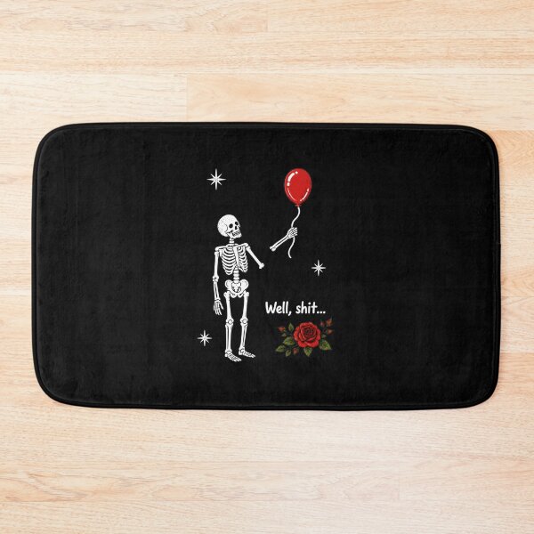 Item preview, Skeleton With Balloon "Well, Shit..." designed and sold by OlyvieArt.