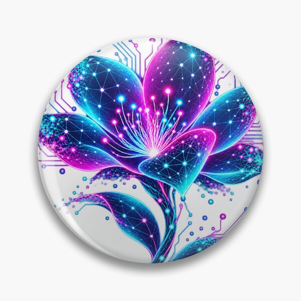 Item preview, Neural Bloom: Cyber Flower Circuit Art Tee designed and sold by A Light Worker.