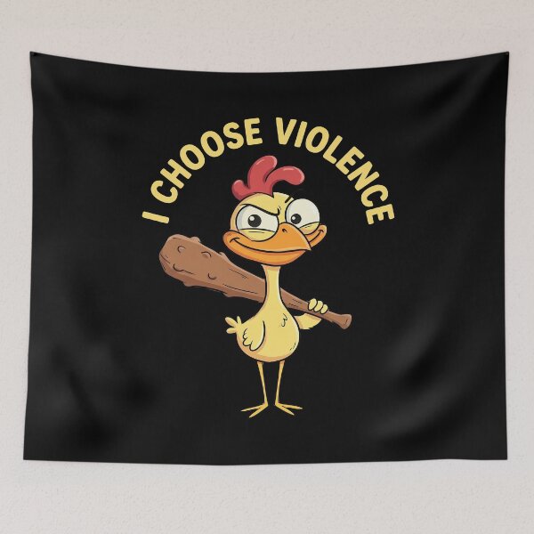 Item preview, I Choose Violence Funny Chicken designed and sold by Sekla-Studio.