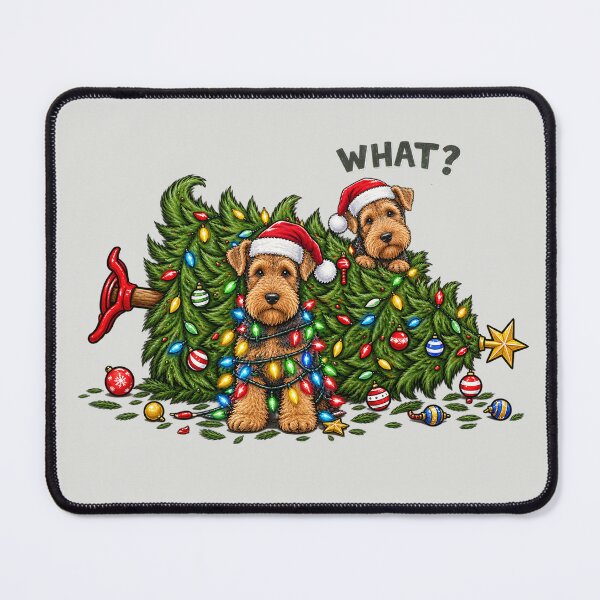 Item preview, Airedale Terrier play on christmas designed and sold by DIGOR shop.