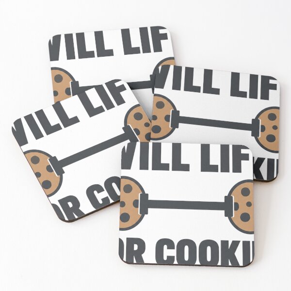 Item preview, Will Lift For Cookies Funny Gym designed and sold by TheSteadyTees.