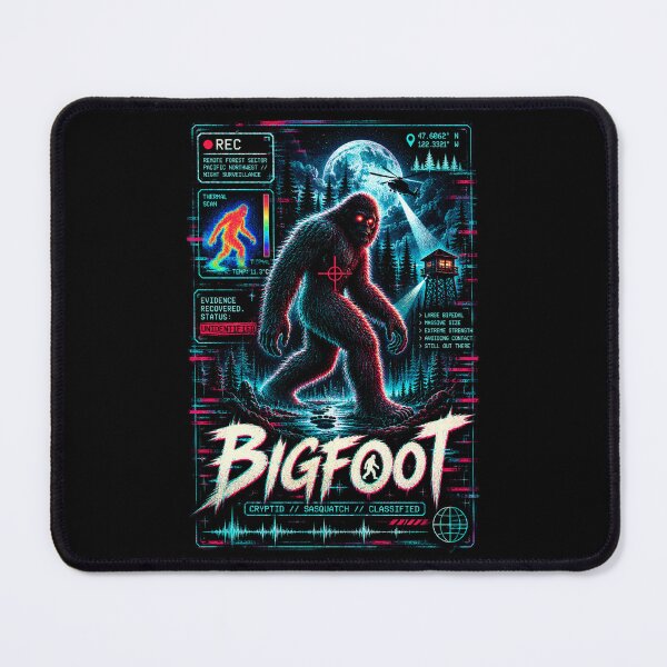 Item preview, Bigfoot – Cyber Glitch Cryptid Sighting designed and sold by JupiterGlitchEmpire.