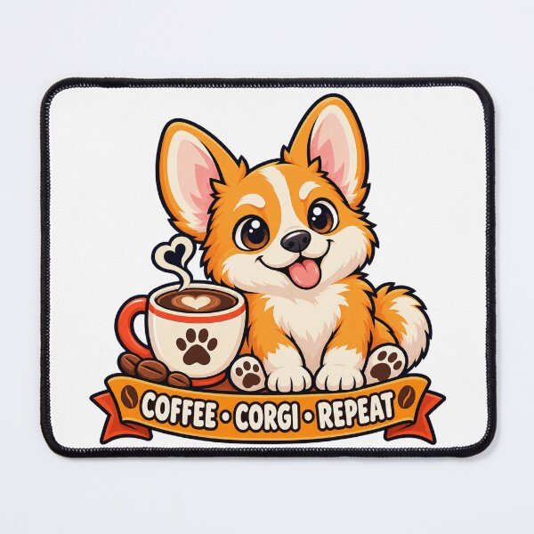 Item preview, Corgi Café – Coffee, Corgi, Repeat designed and sold by OLIVER-AGOUR.