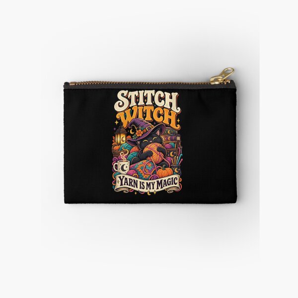 Item preview, Stitch Witch Yarn Is My Magic - Crochet Knitting Black Cat designed and sold by MOTIFOLK.