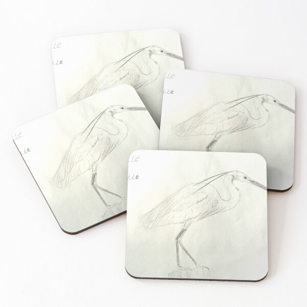 Item preview, Pencil sketch of a little egret designed and sold by MattRyiu.