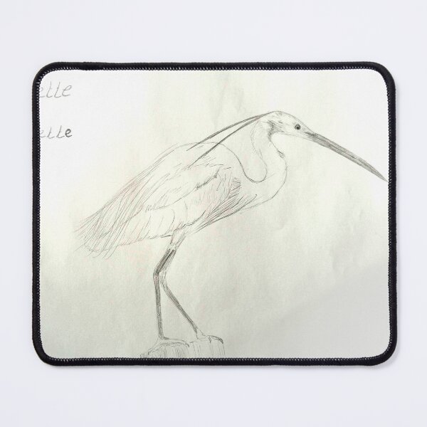 Item preview, Pencil sketch of a little egret designed and sold by MattRyiu.