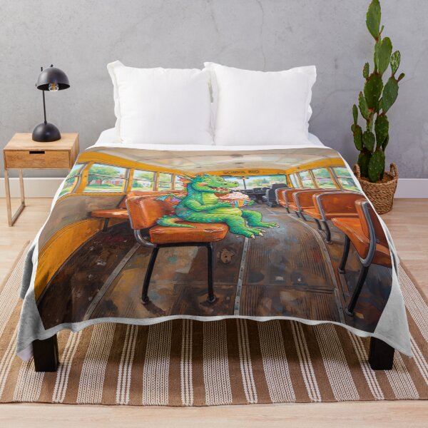Item preview, Dragon Eating Cupcake On School Bus designed and sold by Home Decor Art.