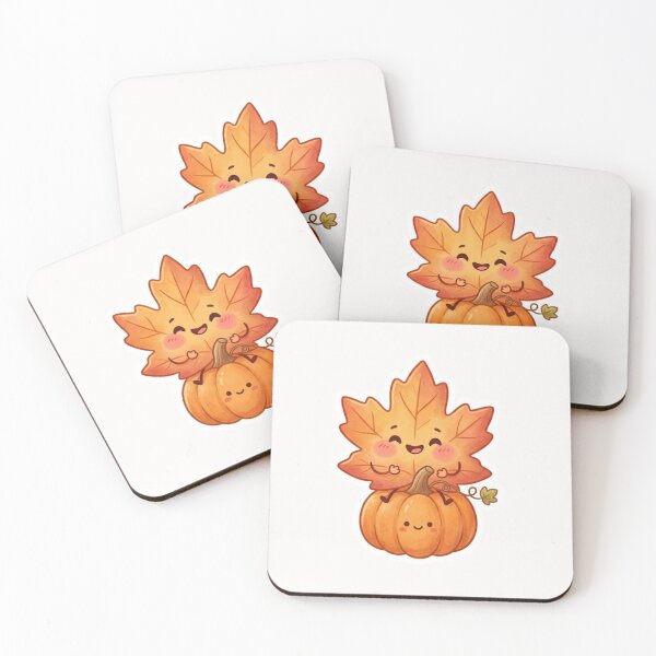 Item preview, Cute Leaf Sitting on Pumpkin Autumn Sticker designed and sold by Cerys-GS.