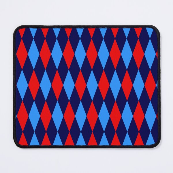 Item preview, Red Blue Navy Blue Harlequin Diamonds Pattern designed and sold by PatternTitan.