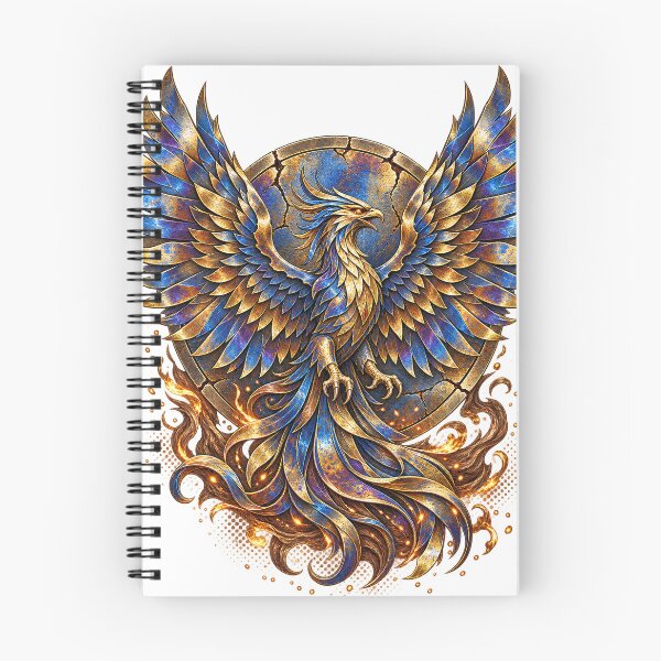 Item preview, Undying Flame: Forged Metal Phoenix Kanji Tee designed and sold by A Light Worker.