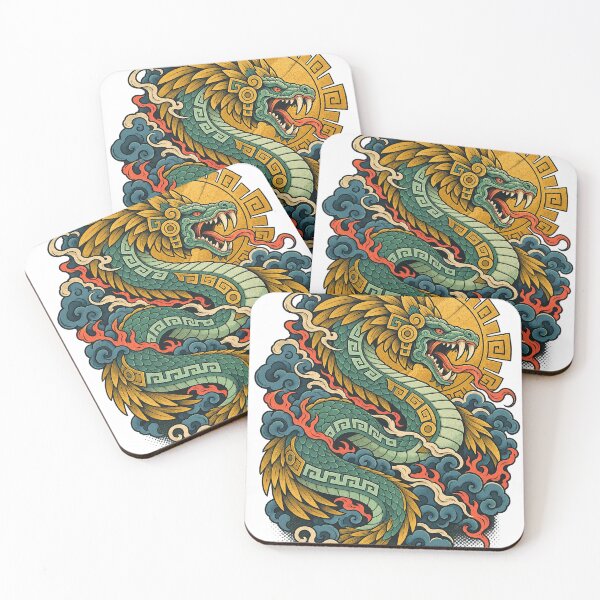 Item preview, Dragon Ascending: Aztec Sky God Back Print  designed and sold by A Light Worker.