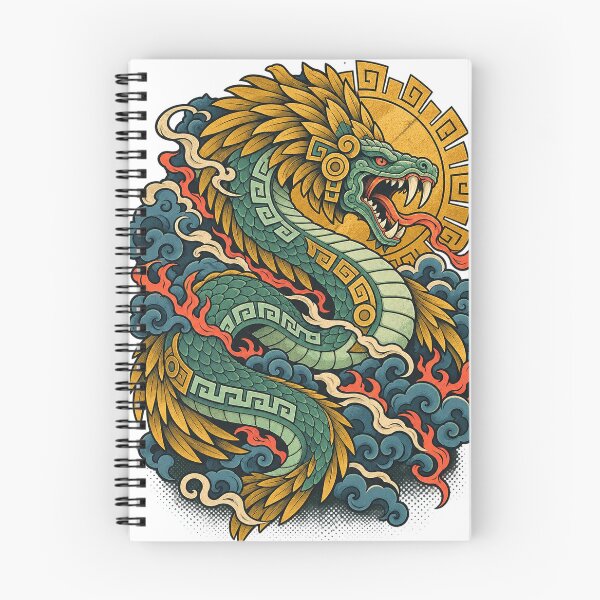 Item preview, Dragon Ascending: Aztec Sky God Back Print  designed and sold by A Light Worker.