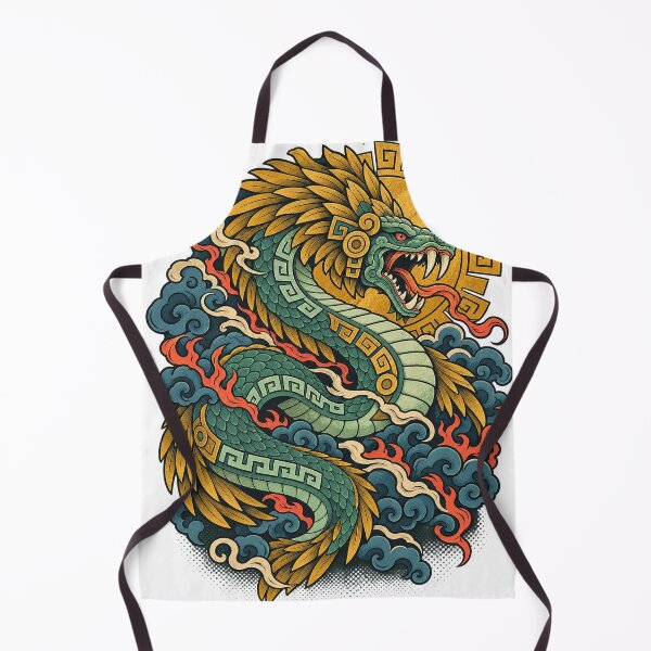 Item preview, Dragon Ascending: Aztec Sky God Back Print designed and sold by A Light Worker.