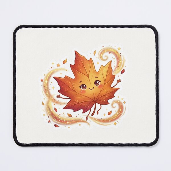 Item preview, Cute Leaf With Autumn Wind Sparkles Sticker designed and sold by Cerys-GS.