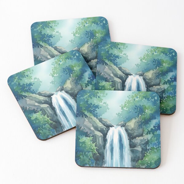Item preview, Flow Like Water Inspirational Nature Landscape Art designed and sold by Glitchart66.