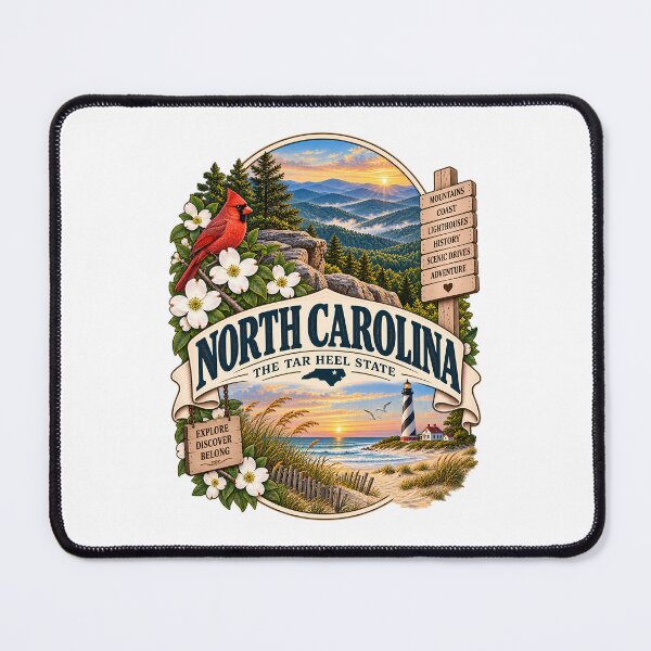 Item preview, North Carolina Vintage Travel Badge – The Tar Heel State designed and sold by BLUEFOX05.