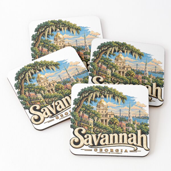 Item preview, Vintage Savannah Georgia Travel Souvenir Landmark Gift designed and sold by MichaeIRellov.