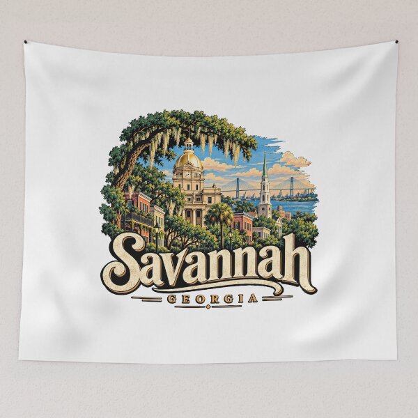 Item preview, Vintage Savannah Georgia Travel Souvenir Landmark Gift designed and sold by MichaeIRellov.